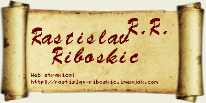 Rastislav Riboškić vizit kartica